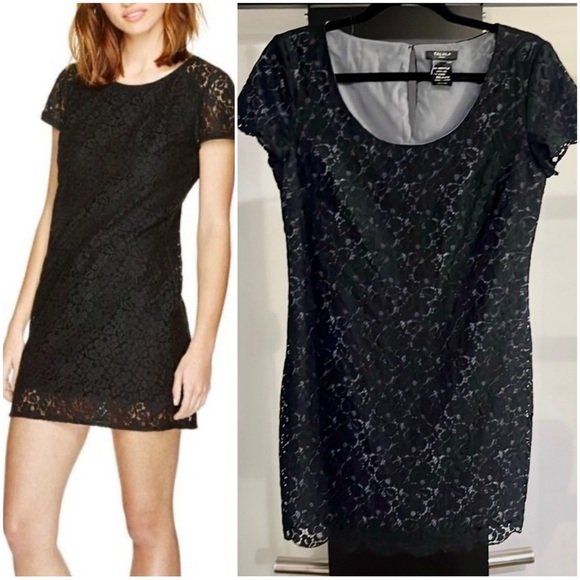 Talula Oji Black Lace Short Shift Dress Size Small - Picture 1 of 3